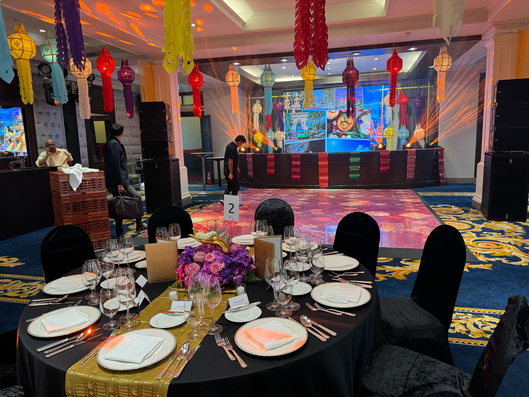 A table set for a party